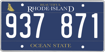 RI license plate 937871