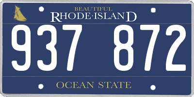 RI license plate 937872