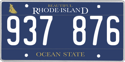 RI license plate 937876