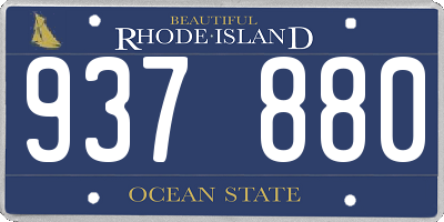 RI license plate 937880