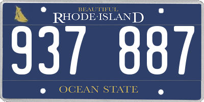 RI license plate 937887
