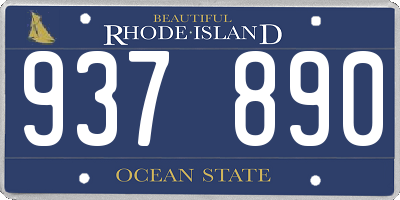 RI license plate 937890