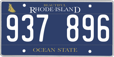 RI license plate 937896