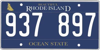 RI license plate 937897