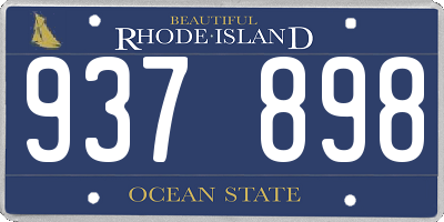 RI license plate 937898