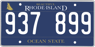 RI license plate 937899