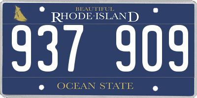RI license plate 937909