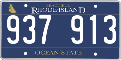 RI license plate 937913