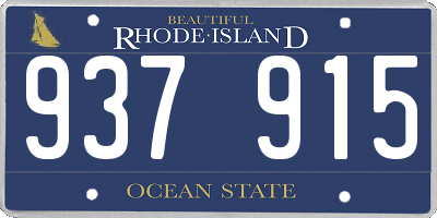 RI license plate 937915