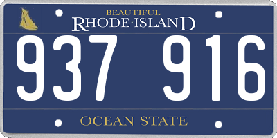 RI license plate 937916