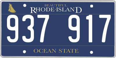 RI license plate 937917