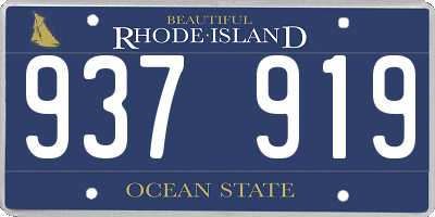 RI license plate 937919