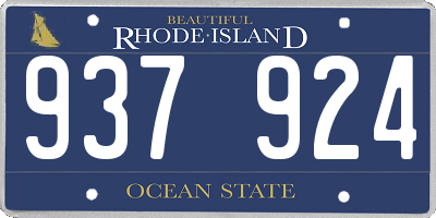 RI license plate 937924