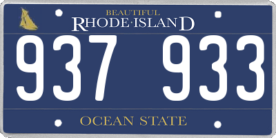 RI license plate 937933