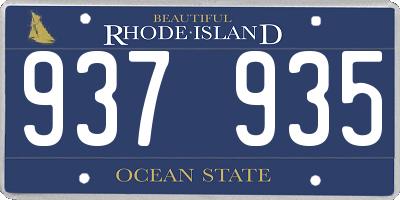 RI license plate 937935
