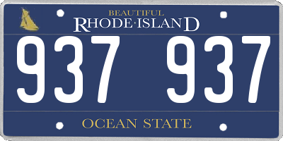 RI license plate 937937