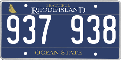 RI license plate 937938