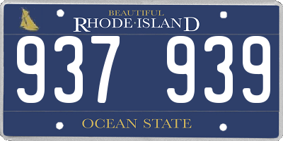 RI license plate 937939