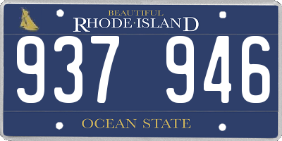 RI license plate 937946