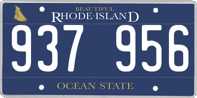 RI license plate 937956