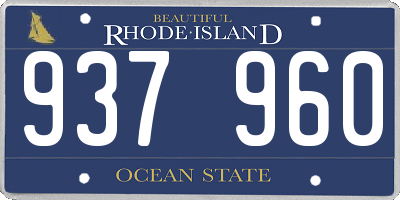 RI license plate 937960