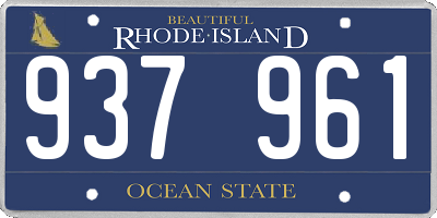 RI license plate 937961