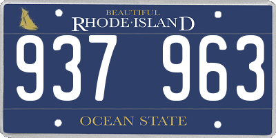 RI license plate 937963