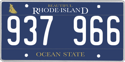 RI license plate 937966
