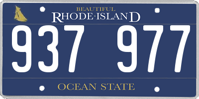 RI license plate 937977