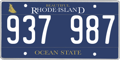 RI license plate 937987