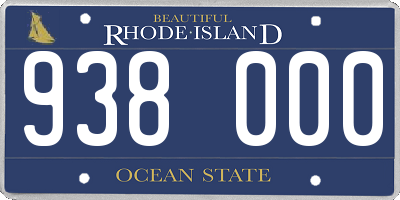 RI license plate 938000