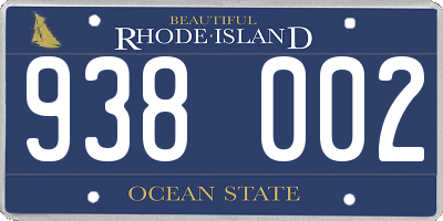 RI license plate 938002