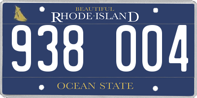 RI license plate 938004