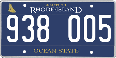 RI license plate 938005
