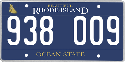 RI license plate 938009