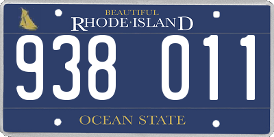 RI license plate 938011