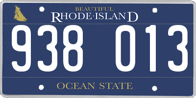 RI license plate 938013