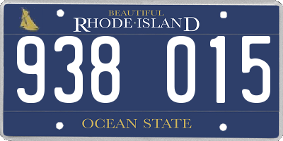 RI license plate 938015