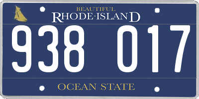 RI license plate 938017