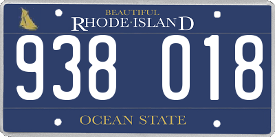 RI license plate 938018