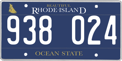 RI license plate 938024