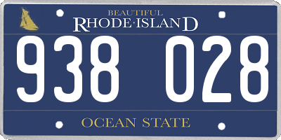 RI license plate 938028