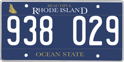 RI license plate 938029