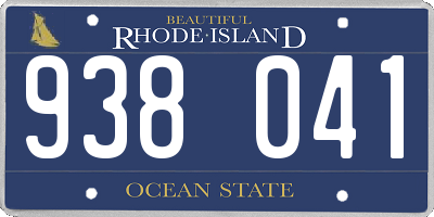 RI license plate 938041