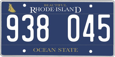 RI license plate 938045