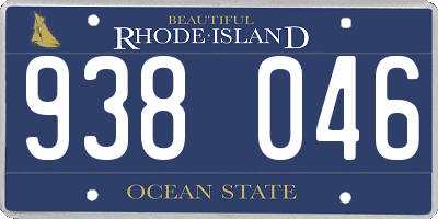 RI license plate 938046