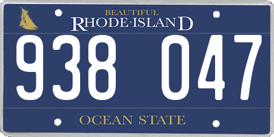 RI license plate 938047