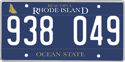 RI license plate 938049