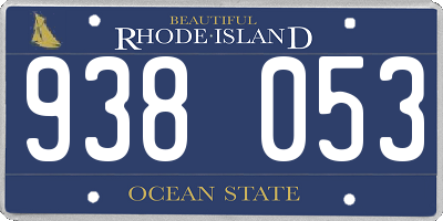 RI license plate 938053