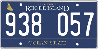 RI license plate 938057